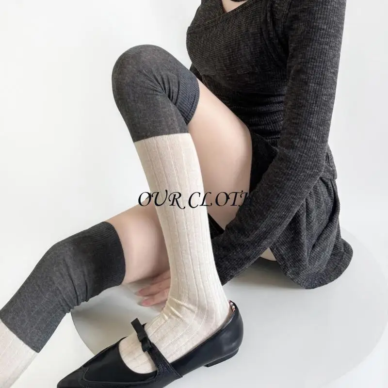 النساء مضلع فوق الجوارب الطويلة الحذاء الجوارب بلوك جوارب عالية أنبوب الحذاء جورب Y1AC #6