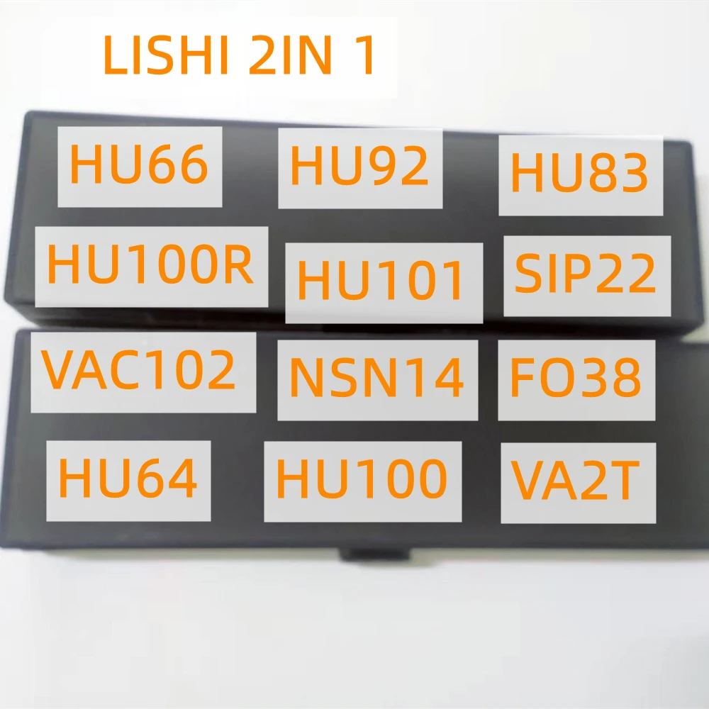 Lishi 2 in 1 VAC102 HU87 MAZ24 NSN14 TOY43AT FO38 CY24 HU64 HU66 HU100 HU100(10) HU101 HU100R VAG2015 HU162T(8) TOY48 SIP22 HY22