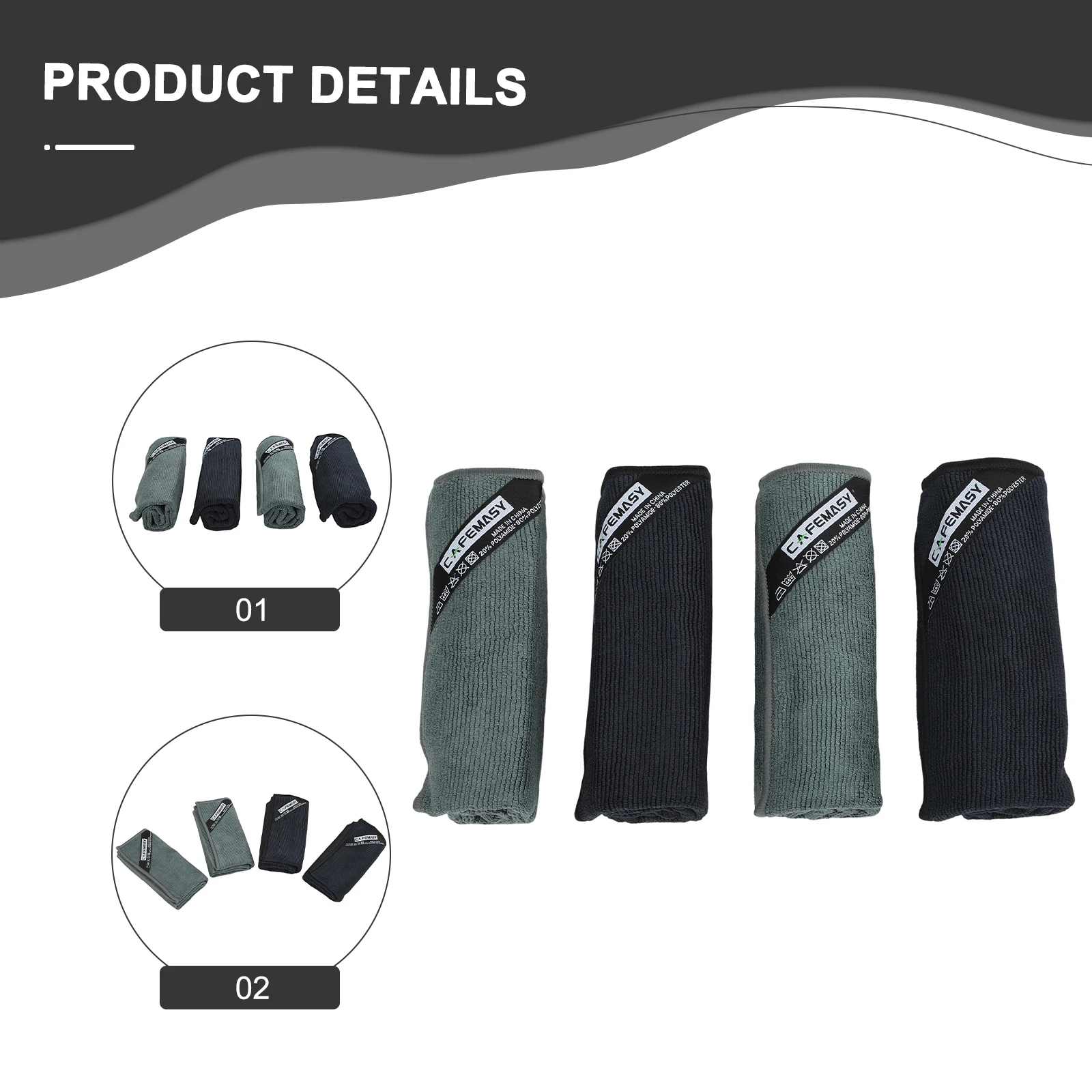 30x30cm Microfibre Cloths Microfiber Cleaning Towels For Coffee Coffee Machine Cloth Easy Maintenance Machine Washable