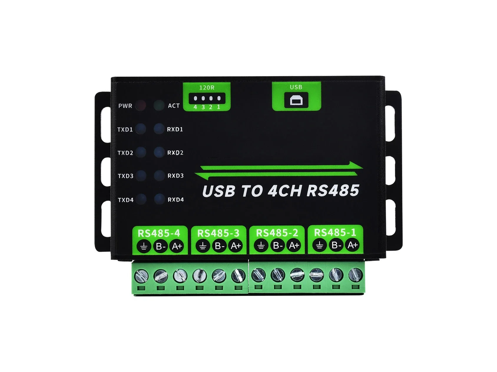 

Модуль преобразователя USB на 4 канала RS485 Универсальная последовательная связь промышленного класса
