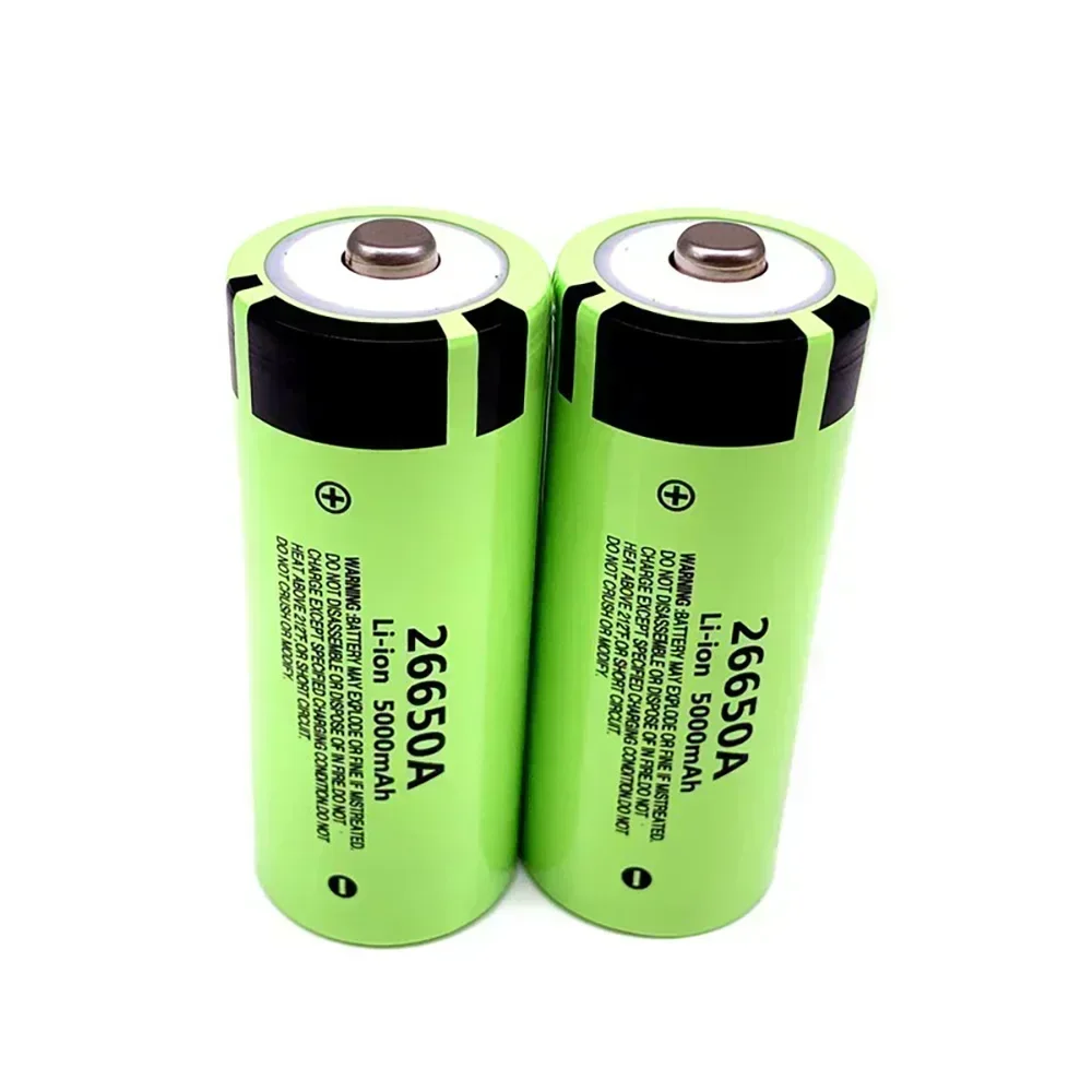 2024 NEW 26650 3.7V 5000mAh 50A Power Lithium Ion Battery 26650A, Geeignet Für LED Taschenlampe