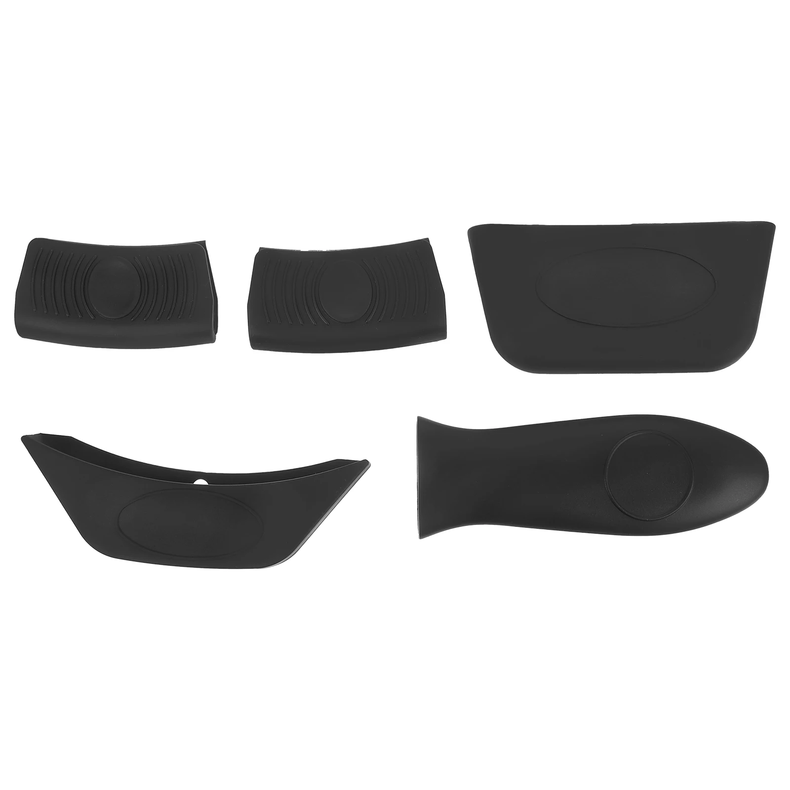 

5 Pcs Black Silicone Cookware Handles Heat Insulated Anti Slip Frying Pan Assist Handle Holders Skillets Kitchen Tools