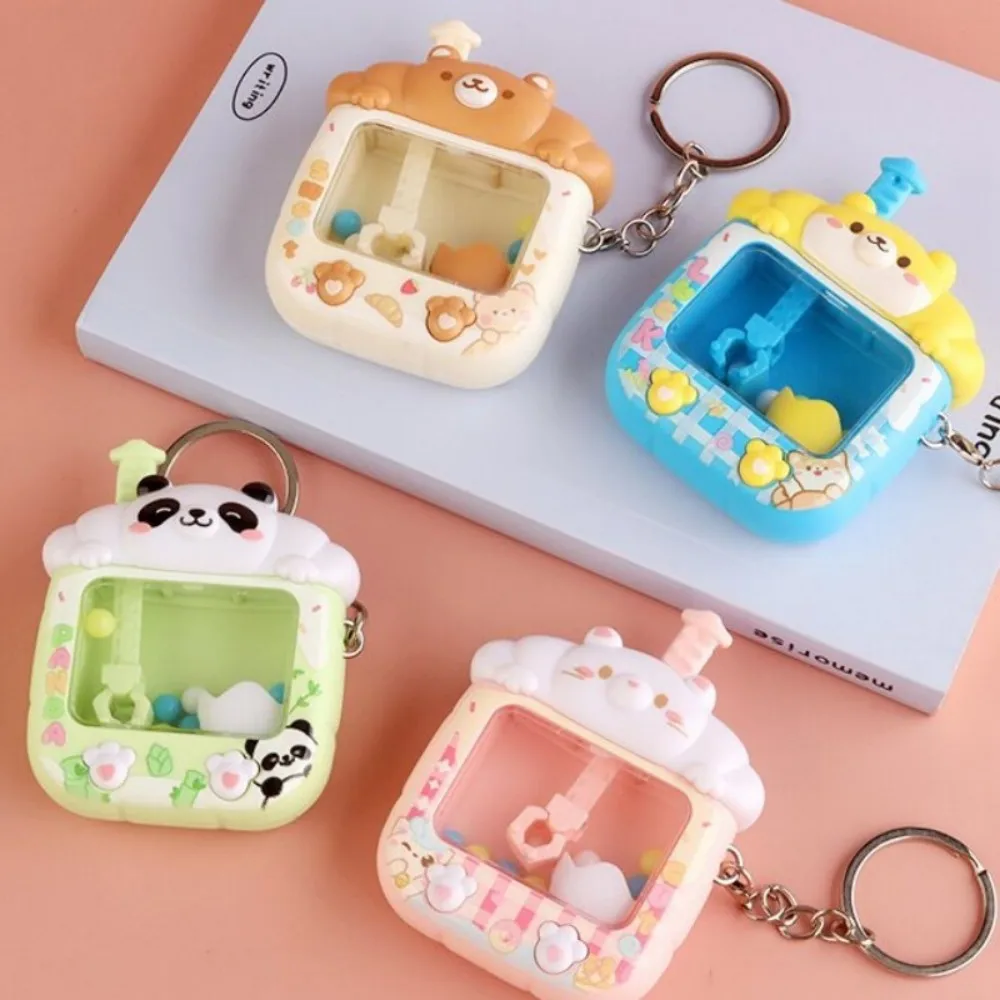 Mini Máquina de Garra de Desenho Animado, Chaveiro e Pingente de Mochila, Brinquedo de Torção de Ovos, Design Unissex para Homens e Mulheres