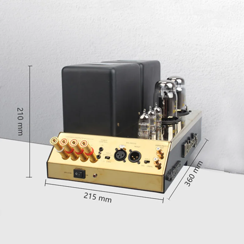 M-076 مضخم الطاقة النقي Power Amp Clone Mcintosh MC75 HiFi Bile Post-mono 2Ω/ 4Ω/8Ω/75W KT88×2 12AX7 12AT7×2 / 220V (زوج واحد)