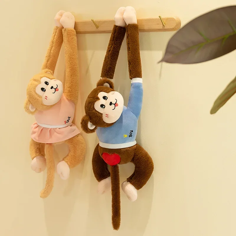 

Colorful Plush Monkey Toys Colorful Long-Armed Monkey Photography Accessories Electric Crashproof Padded Monkey Doll Hanging Cur