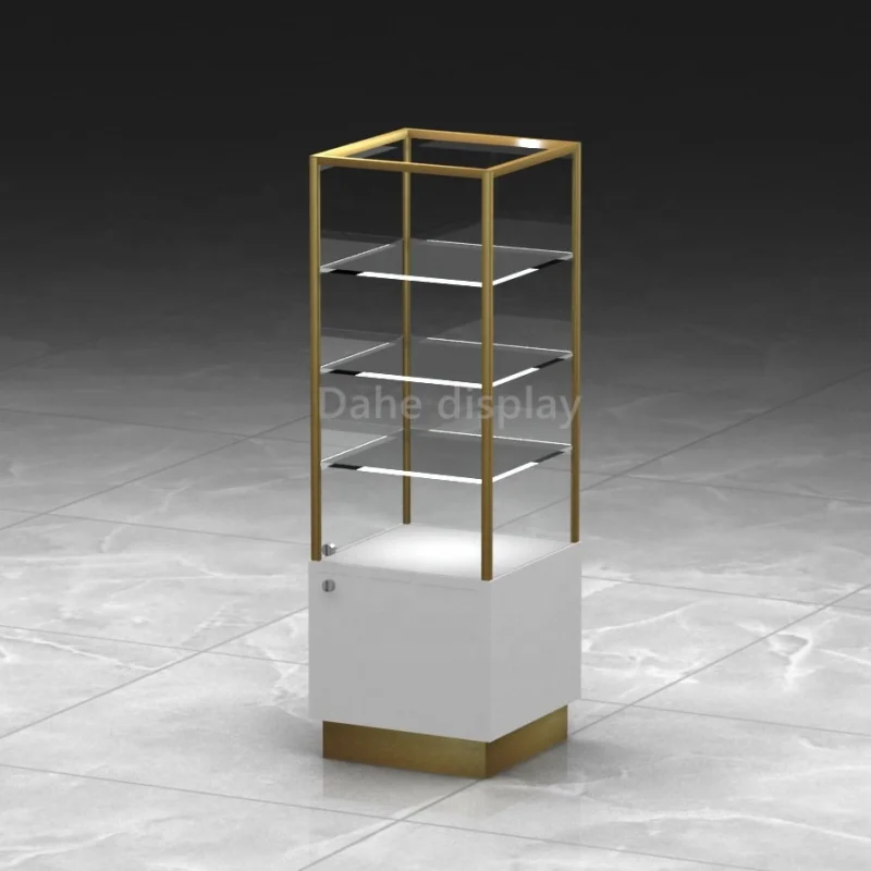 custom.Cheap Price Jewelry Store Window Showcase Tower Cabinet Jewelry  Display Cabinet LED Perfume Store Showcase