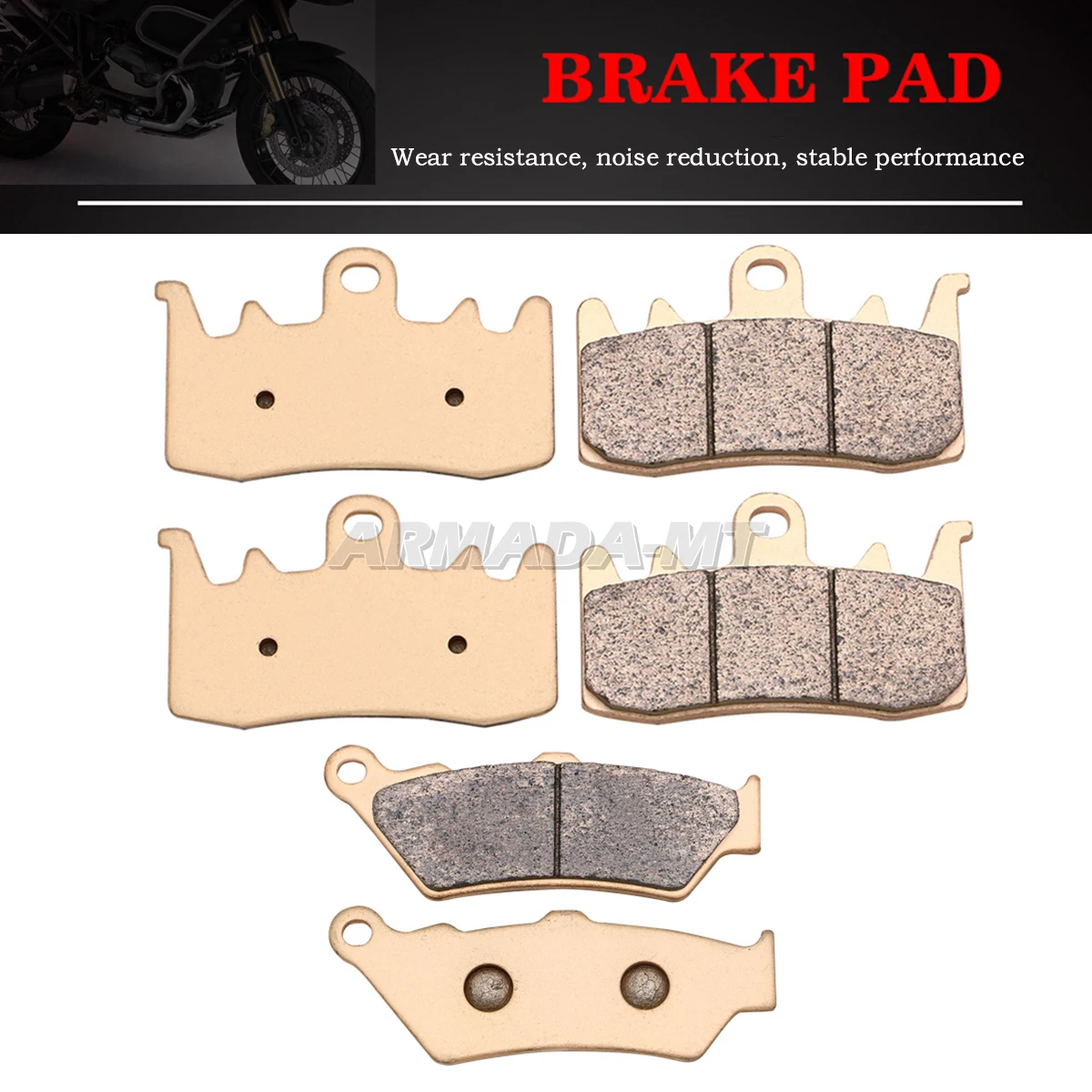 For BMW R 1200 GS R1200GS Adventure Motorcycle Front Rear Brake Pads R1200R R 1200R R1200RS R1200 RS RT Sport R1200RT 2013-2018