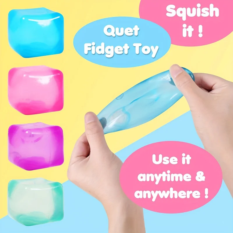 Lot de 3 boules anti-Stress Squishy, 3 couleurs aléatoires, pour adultes et enfants, jouet sensoriel pour votre meilleur doux et froid, glace Cu