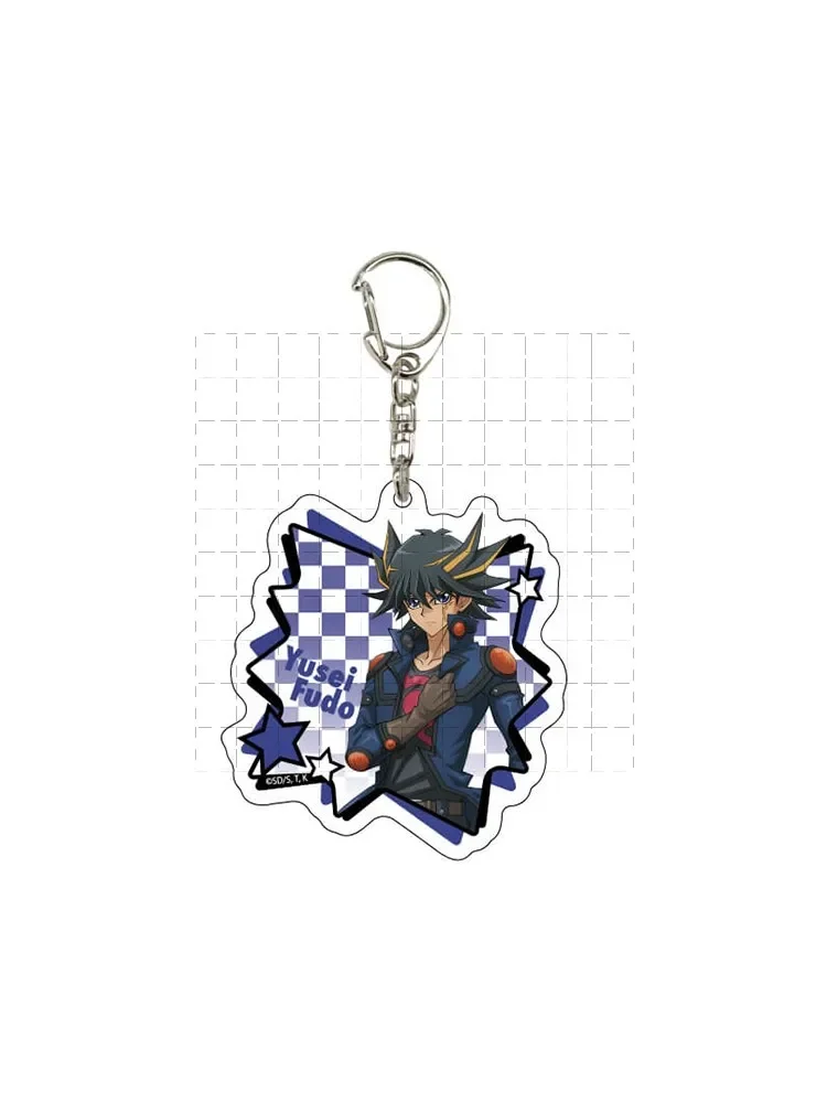 Game Yu-Gi-Oh! 5D\'s Acrylic Stand Figure Doll Anime YuGiOh Fudo Yusei JACK ATLAS Akiza Izinski Keychain Keyring Pendant Gift