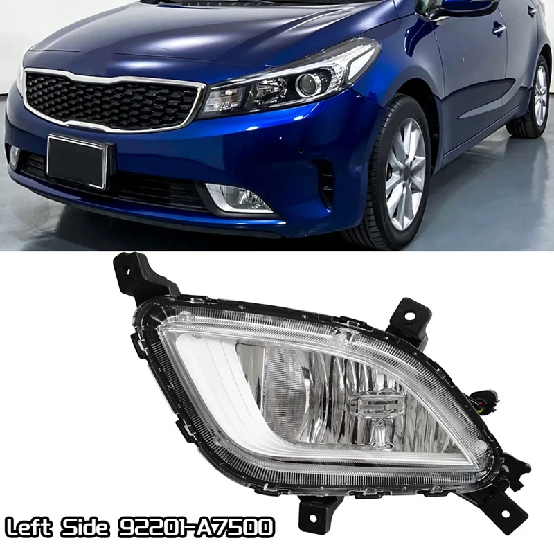 Left Front Bumper Fog Light For KIA Forte 2017 2018 Parts Car Fog Light Running Light Signal Light 92201-A7500