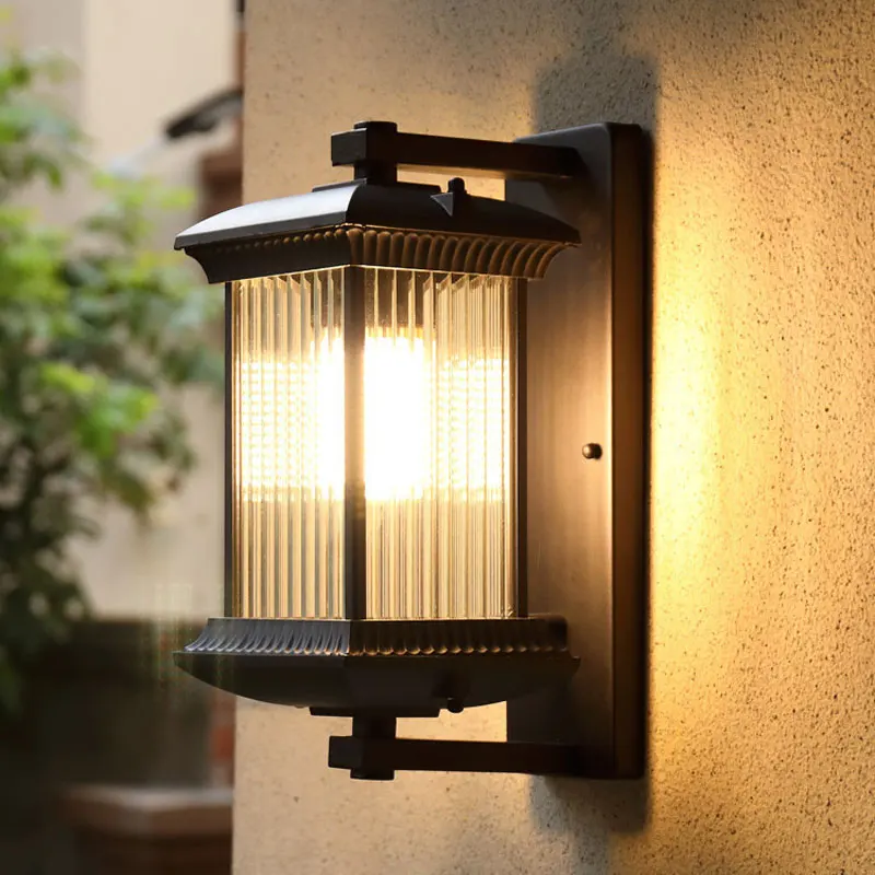 LED Outdoor Porch Light Retro Waterproof Lighting European Villa Courtyard House Gate Patio Exterior Wall Corridor Sconce Lamps