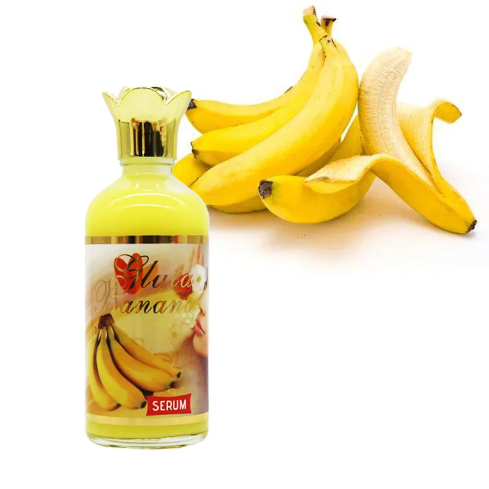 120ml Natural Banana Serum Moisturising éclaircir Speedy Diminish with AHA Glutathione Vitamin C Facial Essence for Dark Skin