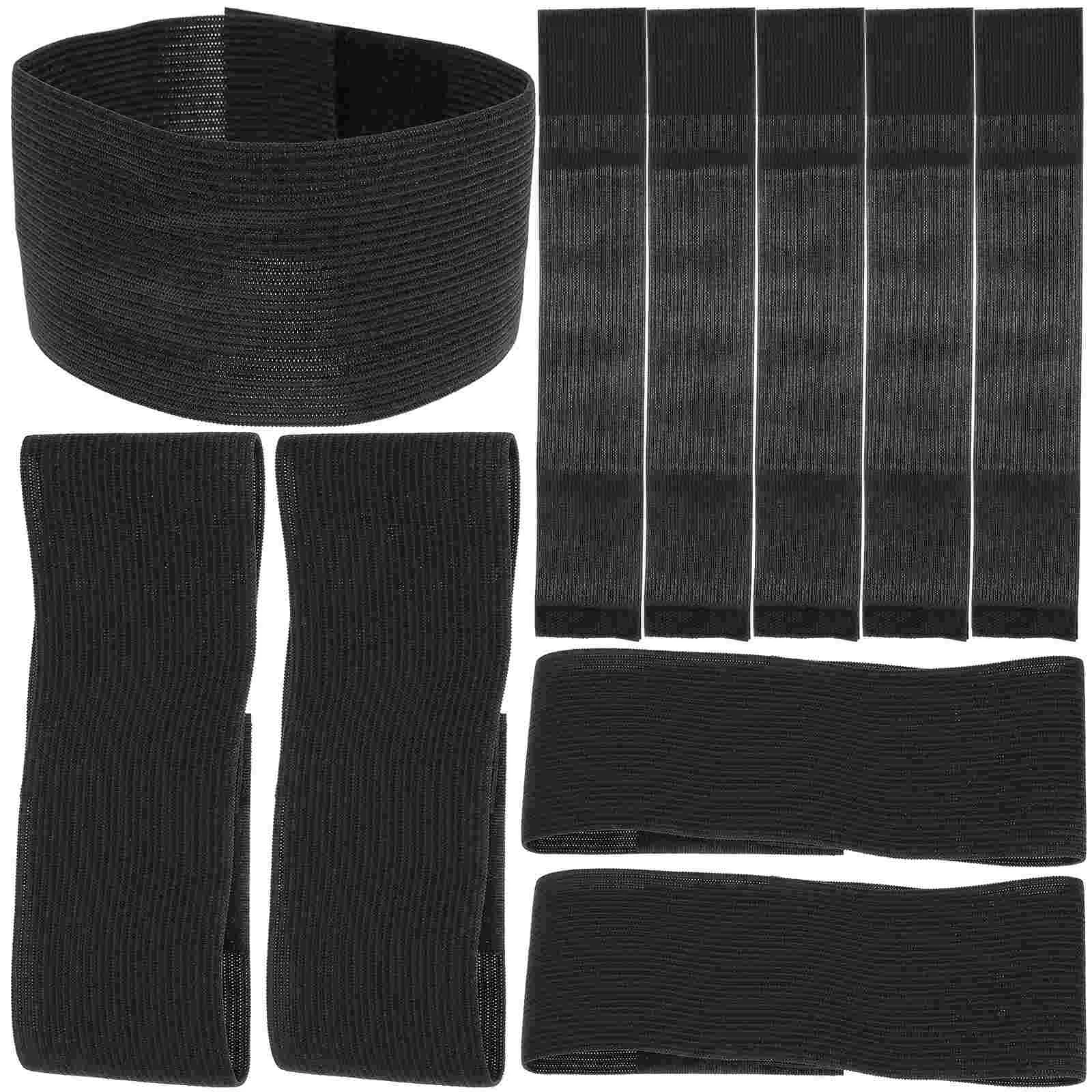 10 Pcs Respect Arm Band Funeral Mourning Bands Armbands Police Memorial Football Elastic 10pcs (5*30cm ( Style))