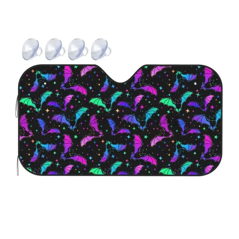 

Halloween Bats Print Car Front Windshield Sun Shade for Truck SUV Blocks Uv Rays Protector Keep Your Vehicle Cool Visor Cover