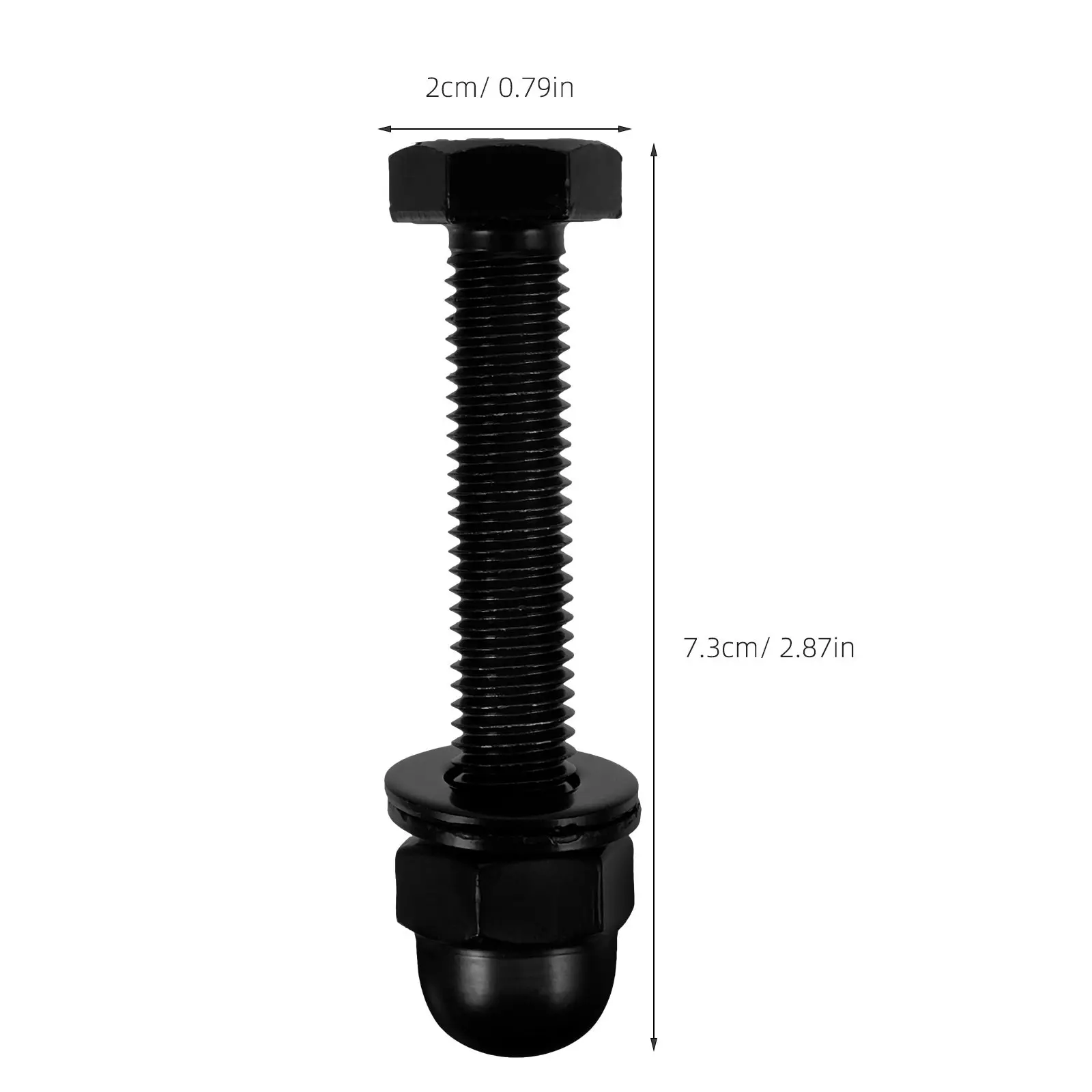 4Sets Barn Door Hex Head Screws Hexagon Screw Nut Replacement Threaded Bolts Furniture Bolt Kit Turning Fasteners Bolts
