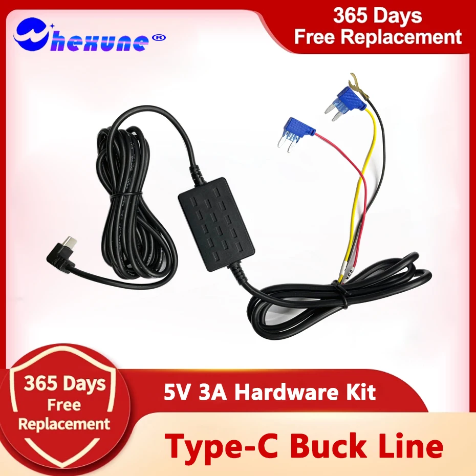 

Type-C Buck Line for 24 Hours Parking Monitoring Car Camera DVR Camera Cable Length accessories