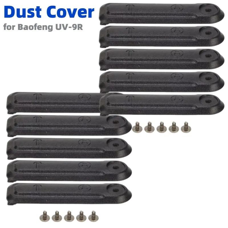 10 Peças de Acessórios de Reparo para Baofeng UV‑9R Plus, Tampa Lateral Protetora contra Poeira para A58 UV‑XR BF‑9700 UV‑82 UV‑5S UV9R, Conector de Fone de Ouvido de Rádio