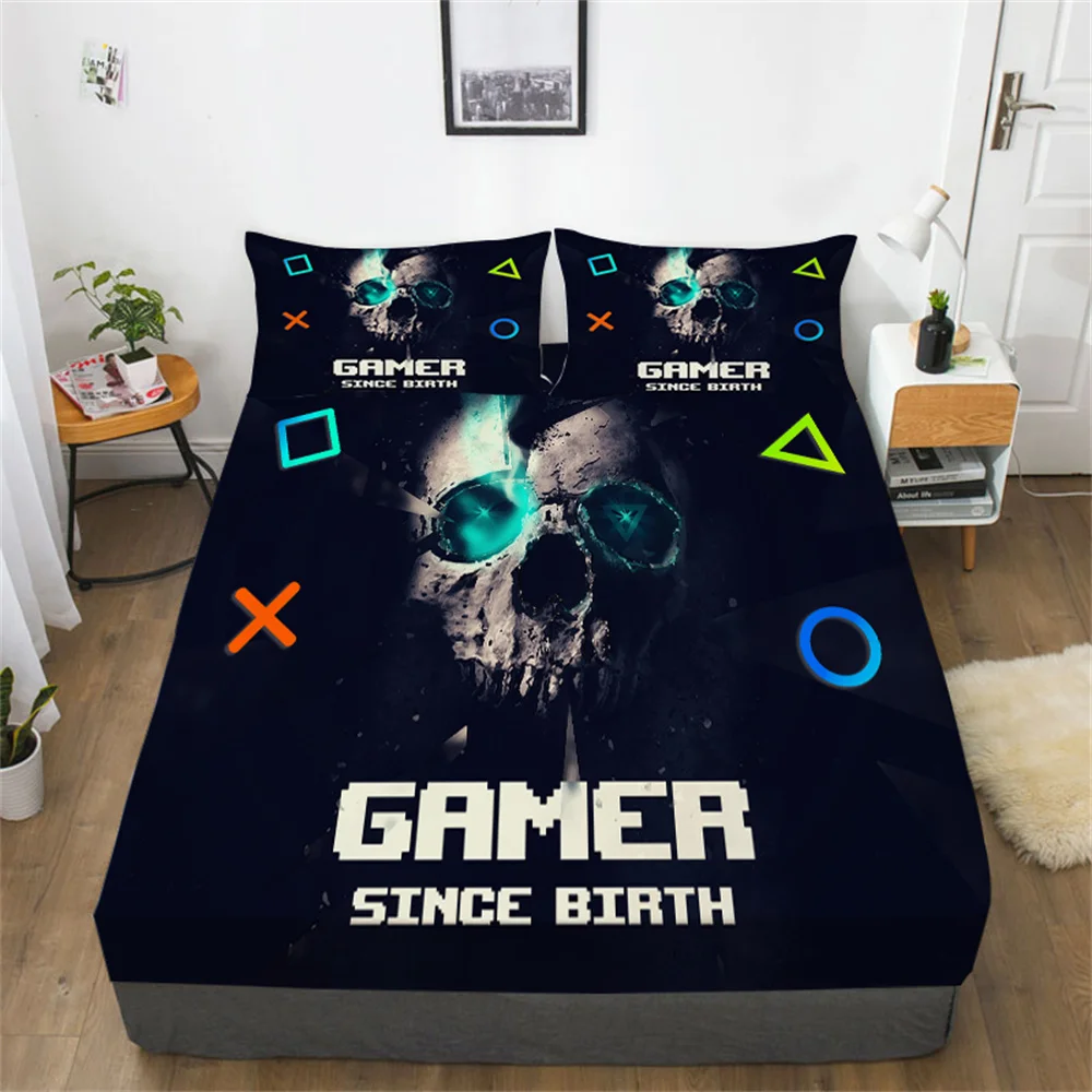 

Game 3D Comforter Cover Set Teens Children Queen Bed Sheet Sets Home Textiles Bedding Covers Cotton Fitted Sheets Suit