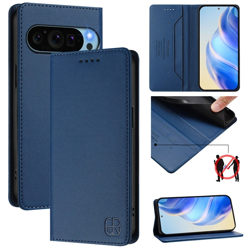 

Pop For Pixel 9 10 Pro XL Cover Leather Magnetic Cover For Google Pixel 10 Pro XL Pixel9 9Pro 9A Flip Stand Phone Case Coque Fun