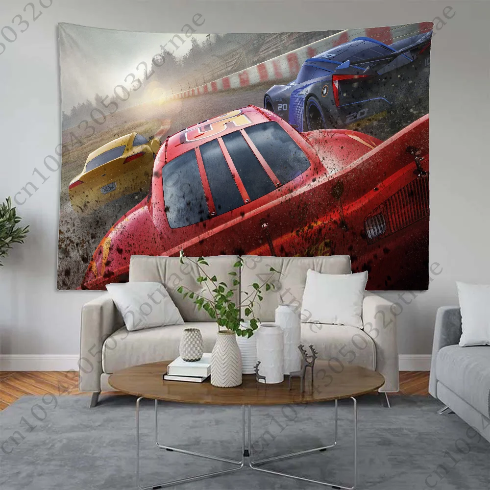 Cool Cars Lightning M-mcqueen- Flag Outdoor Decorate Creative Pattern Photo Living Room Wall Art Tapestry Decor Party Banners