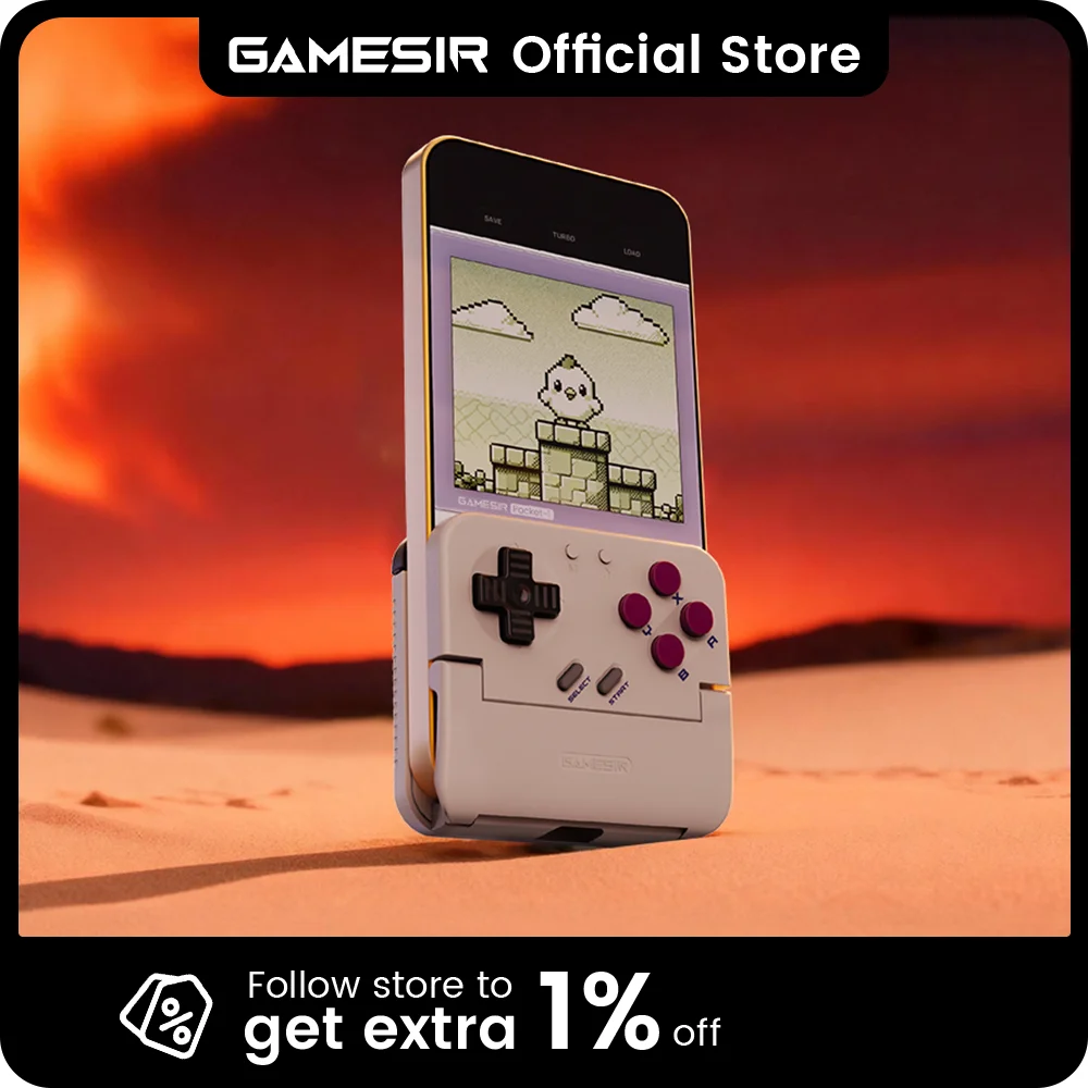 

Игровой контроллер GameSir Pocket Taco Retro для мобильных устройств, вертикальный портативный геймпад для Android, портативный Bluetooth-контроллер