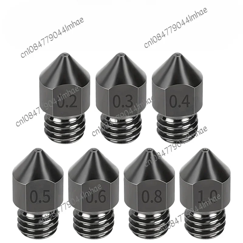 10 pieces MK8 hardened steel nozzle 3D printer accessories 0.2-1