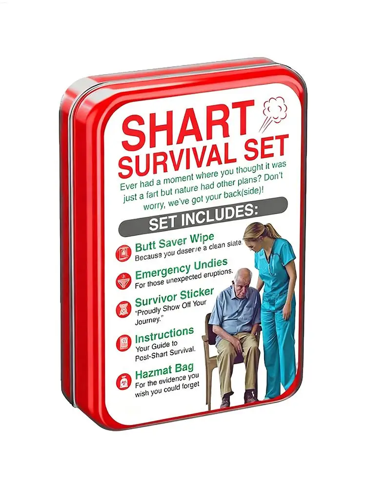 Survival Set Compact Hilarious Prank Gag Survival Kit for Men Family Husbandfriends Teens Adults Birthday Christmas April