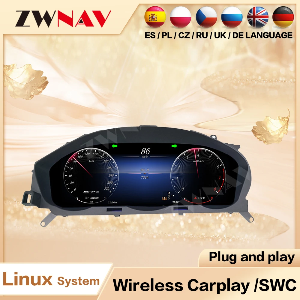 

Цифровой кластер для Mercedes-Benz W204 c250 2011-2014, измеритель скорости, ЖК-кластер, приборная панель, мультимедийный плеер, приборная панель