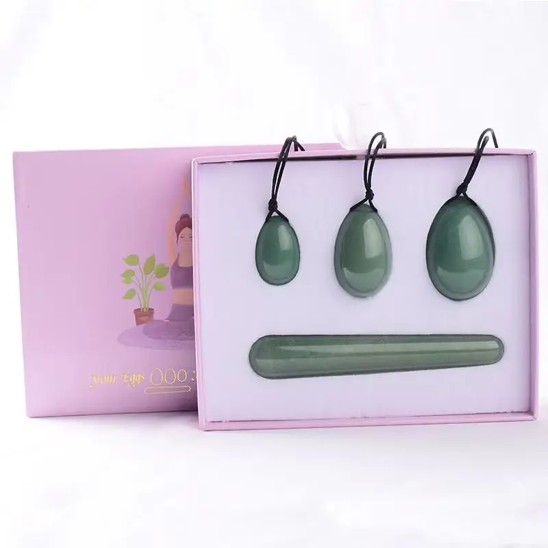 

Natural Aventurine Yoni Egg Set Jade Egg Kegel Exerciser Vaginal Muscle Tightening Massage Healty Care Vaginal Balls
