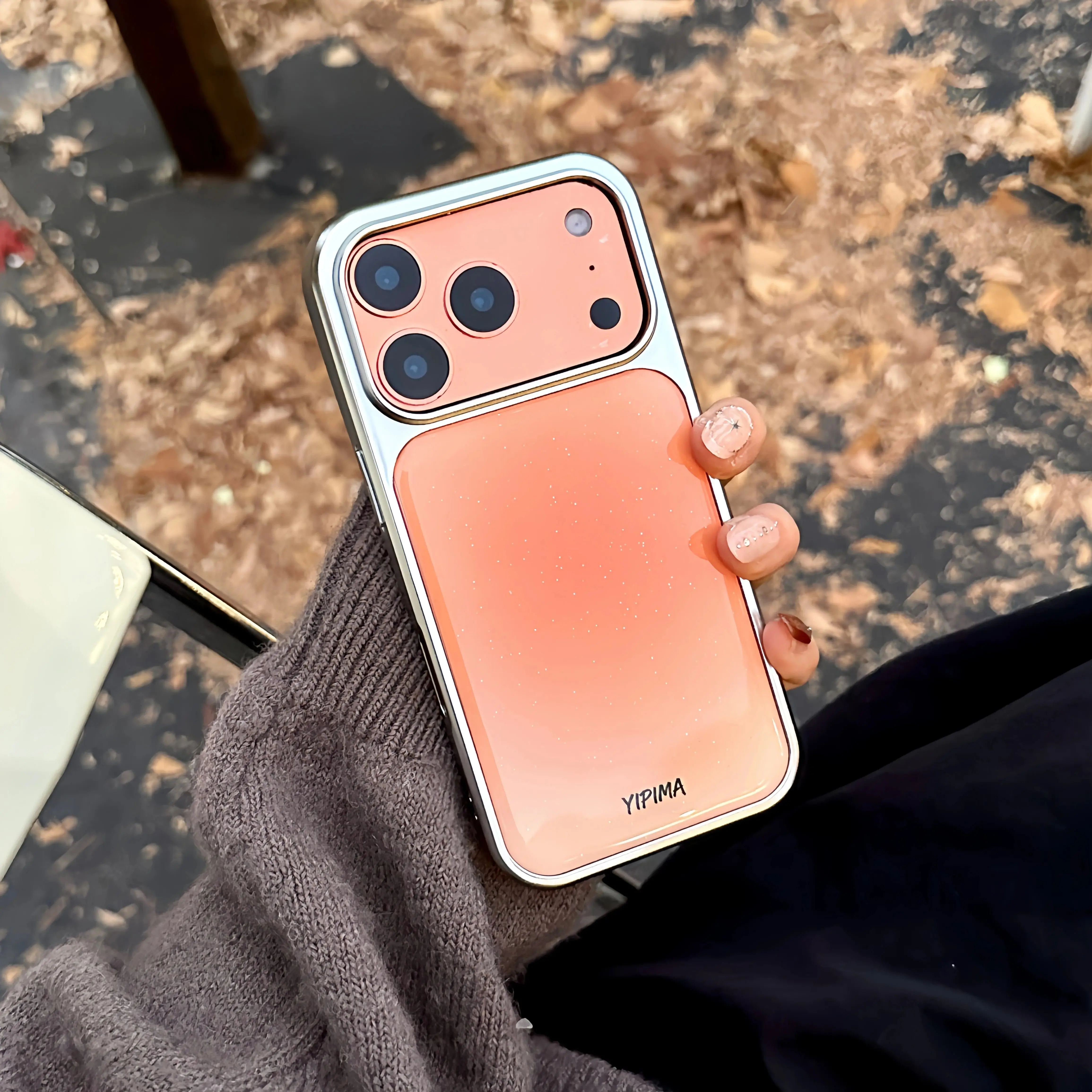 

Ins Fashion Korean style Gradient halation Phone case For iPhone 17 16 15 14 12 13 Pro Max 16 15 14 Plus 11 17 Air Plating Cover