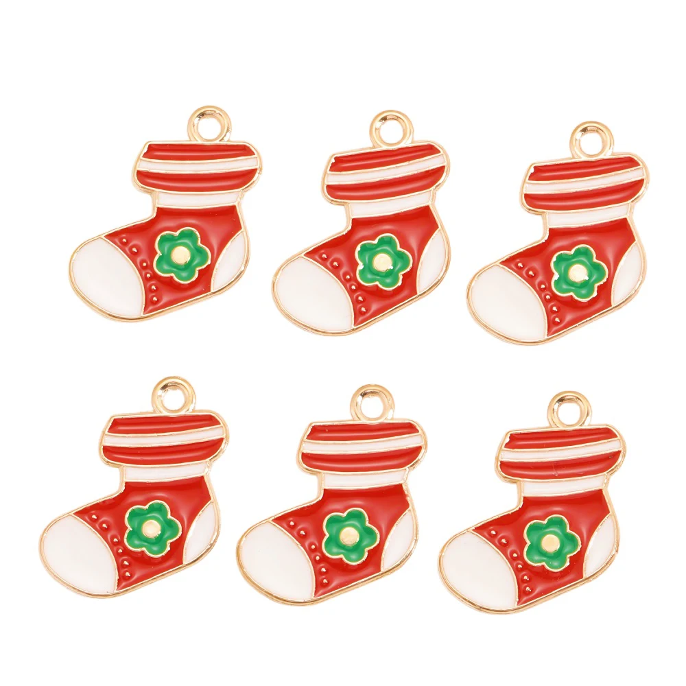10 Teile/los Bunte schneeflocken Emaille Weihnachten Baum Charms Anhänger für Schmuck Machen Neue Jahr Halsketten Armbänder DIY Geschenke – Detail 18