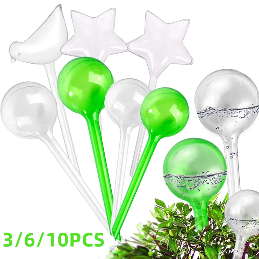 

3/6/10PCS Automatic Plant Water Feeder Self Watering Plastic Ball Indoor Outdoor Water Cans Flowerpot Drip Irrigation Device