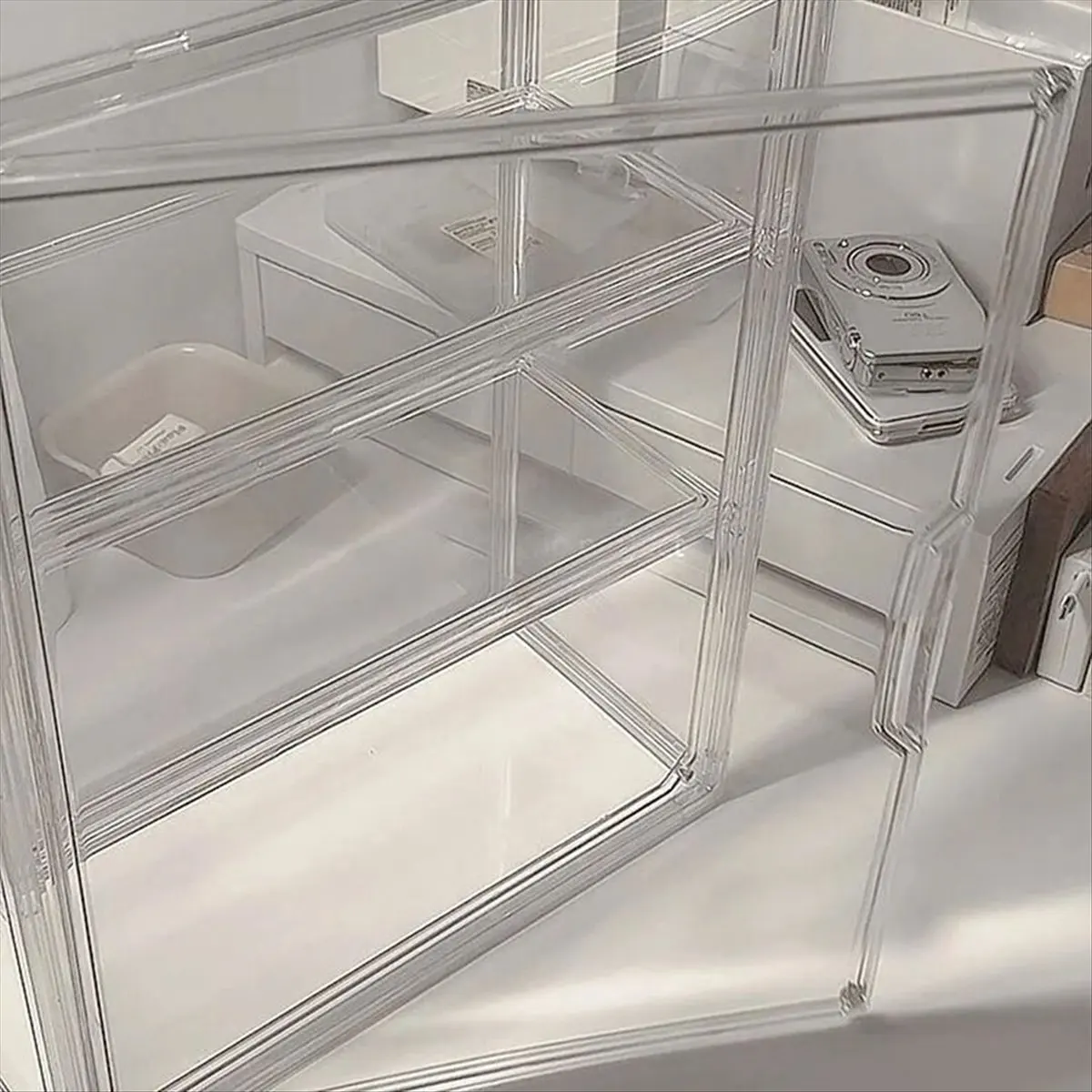 New Transparent Desktop Storage Box Multi-Functional Multi-Layer Ra Cosmetic and Miscellaneous Items Organizer Box