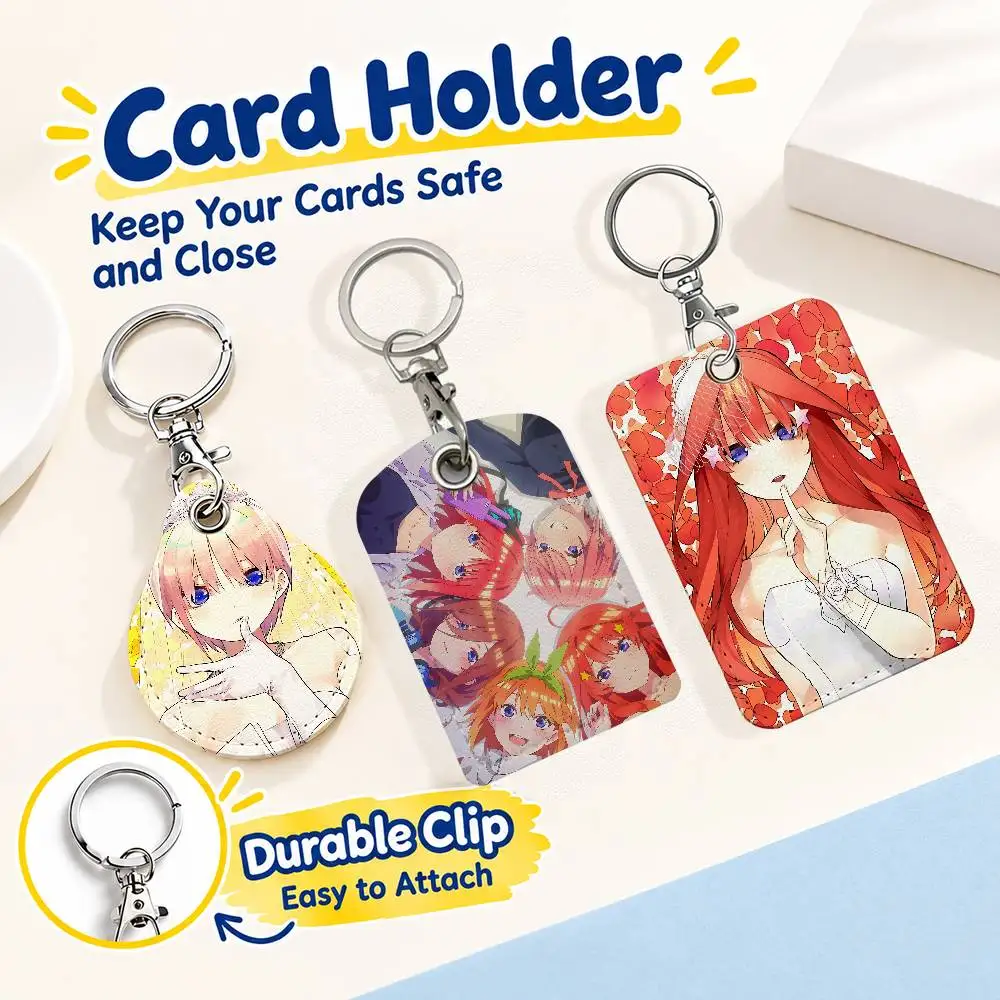 FOR The Quintessential Quintuplets Card Holder Keychain Key Ring Door Lock Access Protective Case For Security Gift