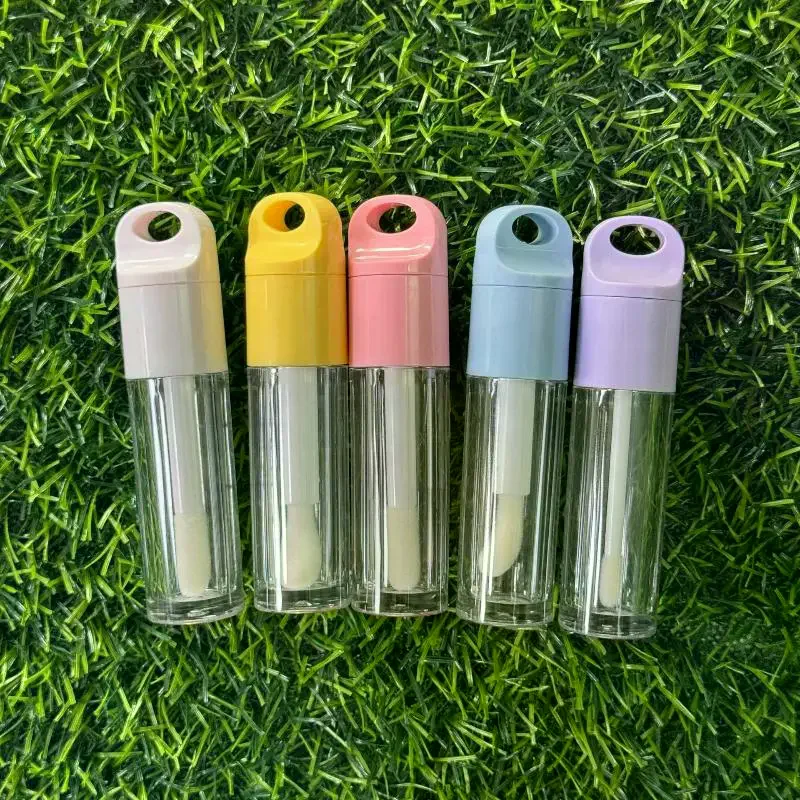 1 قطعة عصا فرشاة كبيرة لطيفة شفافة 4 مللي أنبوب ملمع الشفاه البلاستيكي حاوية ملمع الشفاه الفارغة #2