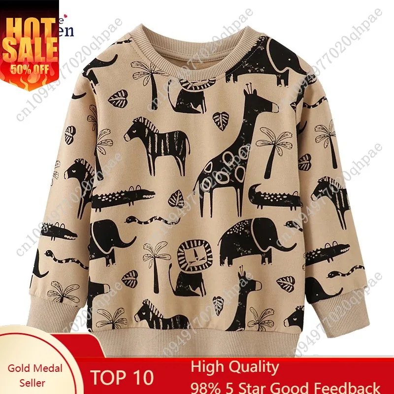 

Little maven New Baby Boys Tops Kids Clothes Children's Clothing Autumn 2024 Spring Cartoon Animals Infants Sweatshirts Hoodie