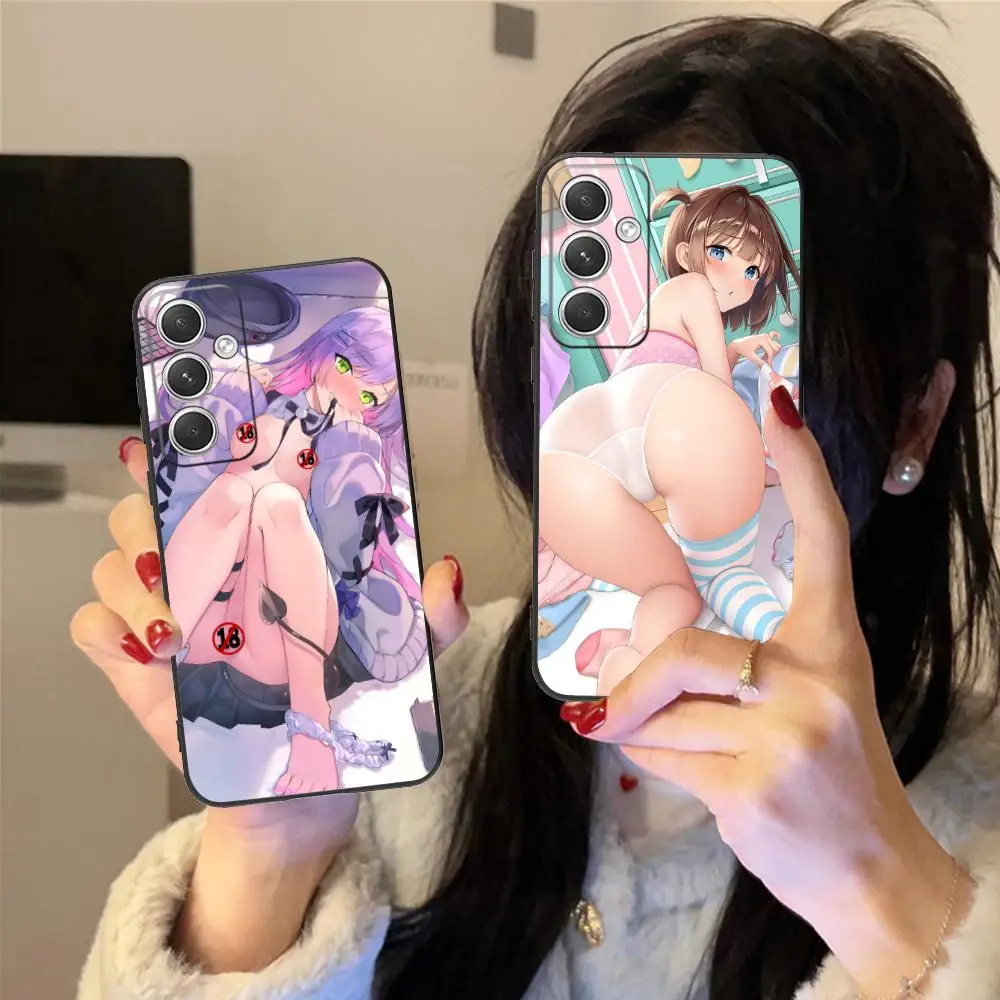 

Anime Hentai Waifu Senpai Phone Case for Samsung Galaxy S25 S24 S23 S22 S21 S20 S10 S9 Plus FE Ultra Lite Black Cover Smartphone