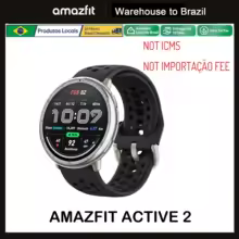 Relógio inteligente Amazfit Active 2 44mm, Mapas GPS com direção, Rastreador de fitness, Bateria de 10 dias, Monitor de sono, 160+ modos esportivos, Resistente à água, para Android & Apple iPhone, SmartWatch