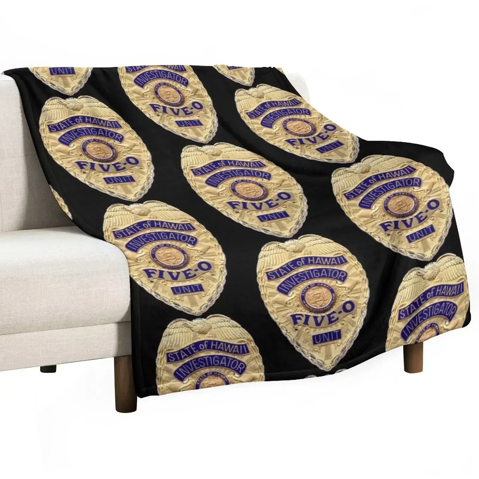 

New Hawaii five 0 badge Throw Blanket Beautifuls Winter beds Loose For Decorative Sofa Blankets