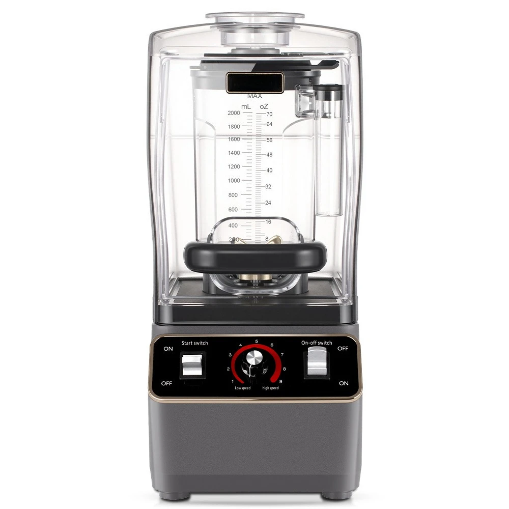 

2026 High Speed Blender, Low Noise 2L Multifunctional Ice Crusher with Soundproof Cover, Quiet Juicer & Smoothie Maker