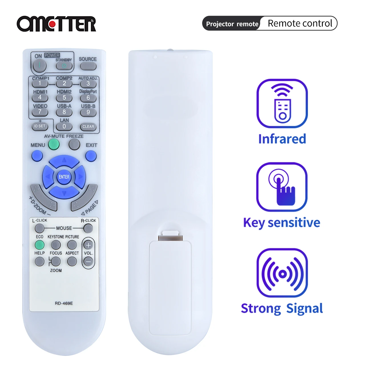 RD-469E per NEC Telecomando Del Proiettore M283X M322w M402x M322x Np-m282x