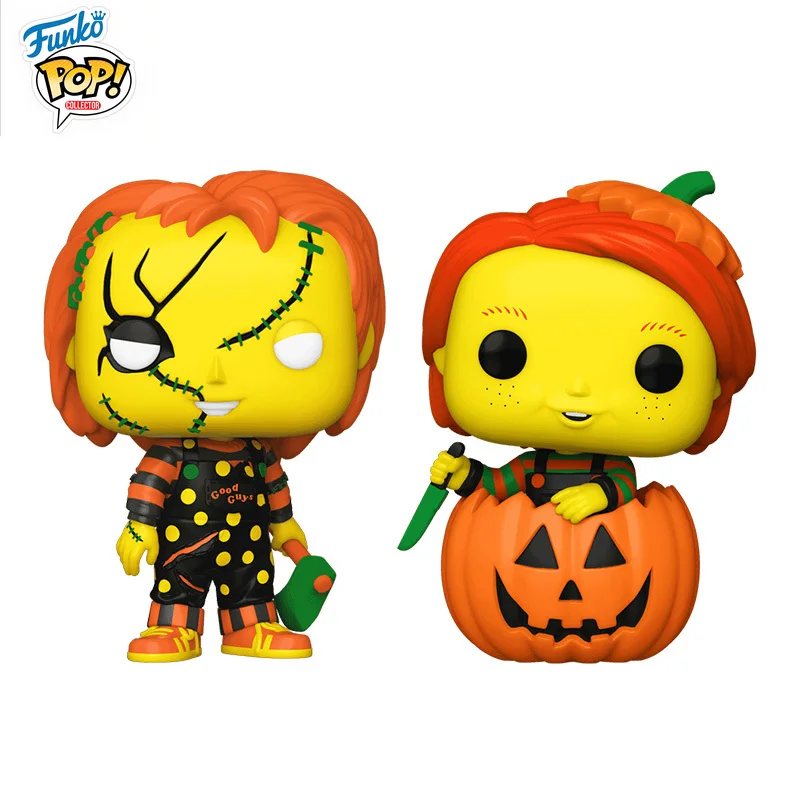 En Stock FUNKO POP Original hacha de Pascua calabaza fantasma niño Chagi Chucky puede tocar figura modelo colección regalos de vacaciones