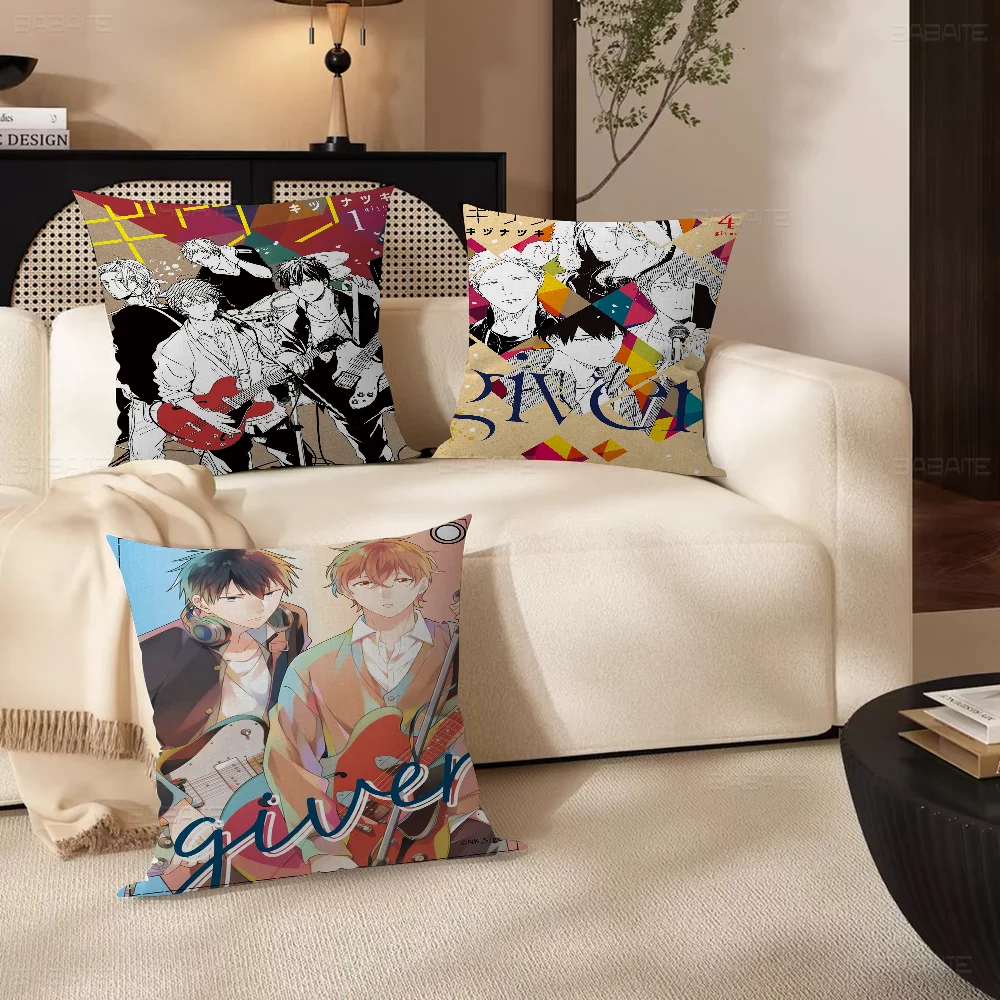 Anime Given Cushion Cover Inches Farmhouse Decor Home Throw Pillow Covers for Couch Decorations