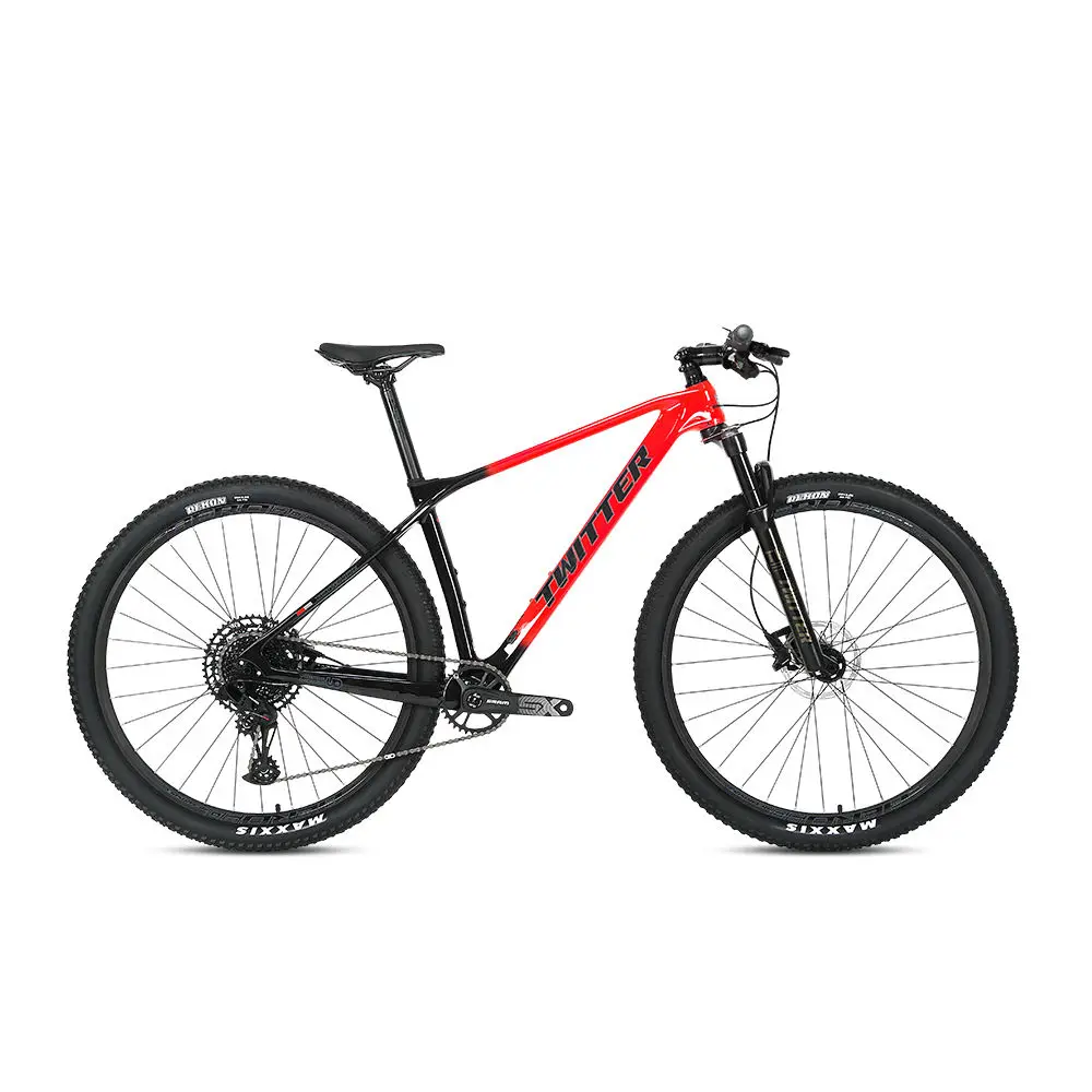 

TWITTER PREDATORpro XT-M8100-2*12S Mountain Bike High-Modulus Carbon Fiber Shock-Absorbing Front Fork 27.5/29 Inches Unisex