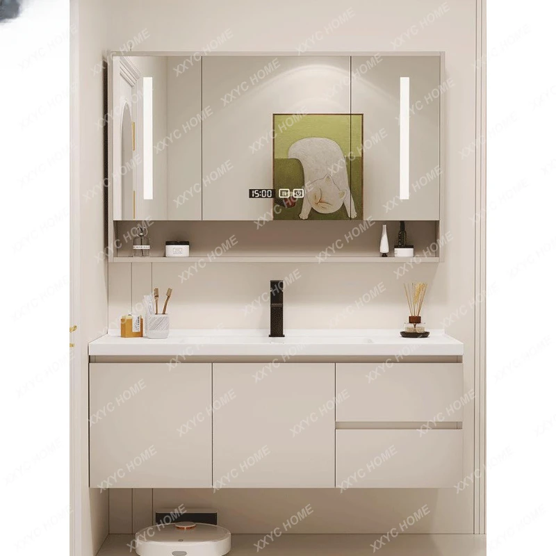 

Basin Bathroom Cabinet Combination Modern Minimalist Bathroom Table