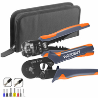 Ferrule Crimping Tool HSC8 Self-adjustable Ratchet, Stripping Cutting Pliers , Crimping Connectors Wire End Ferrules kit