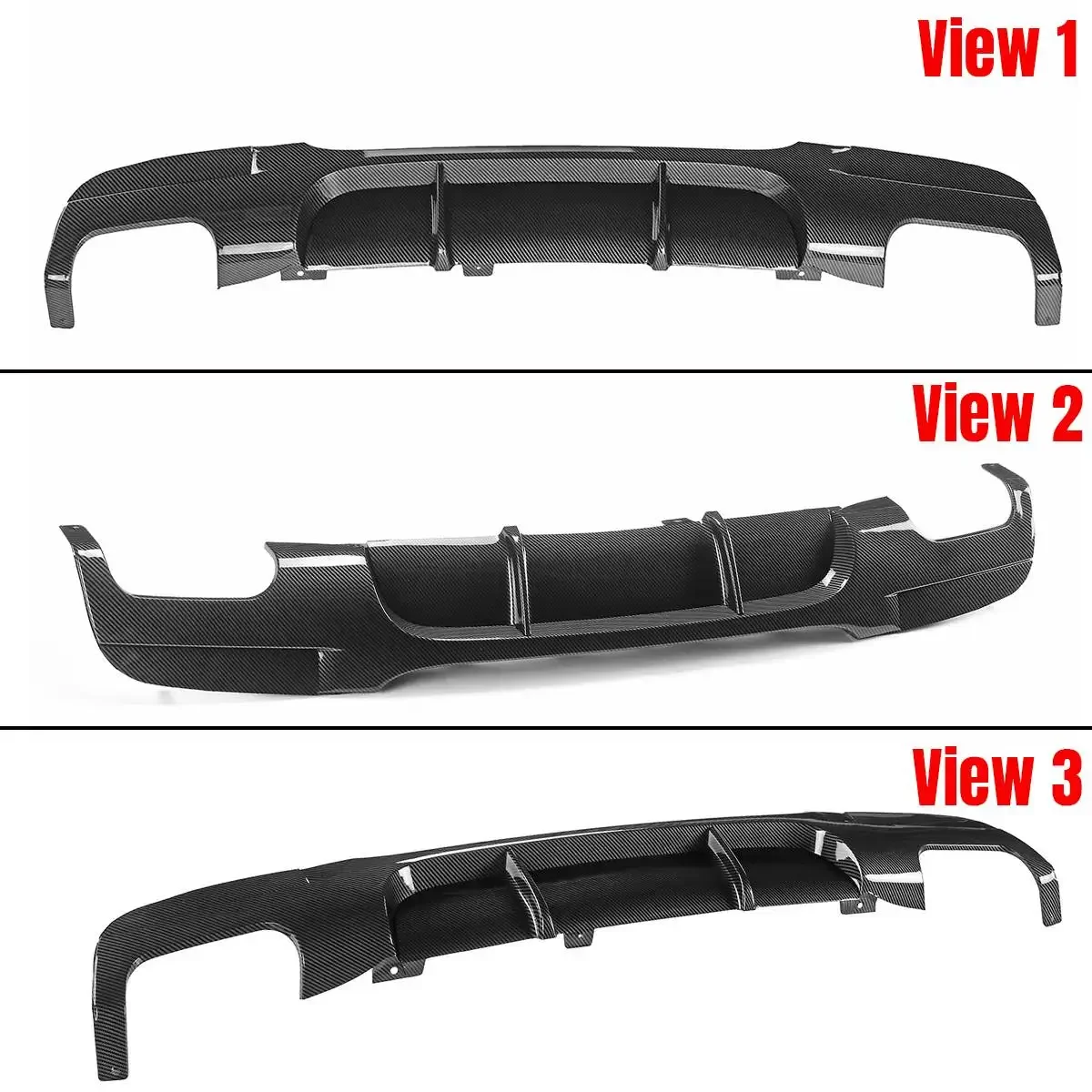 E90 E91 Car Rear Bumper Spoiler Lip Splitter Body Kit Diffuser Guard For BMW E90 E91 M Sport 2005-2012 Rear Bumper Protector