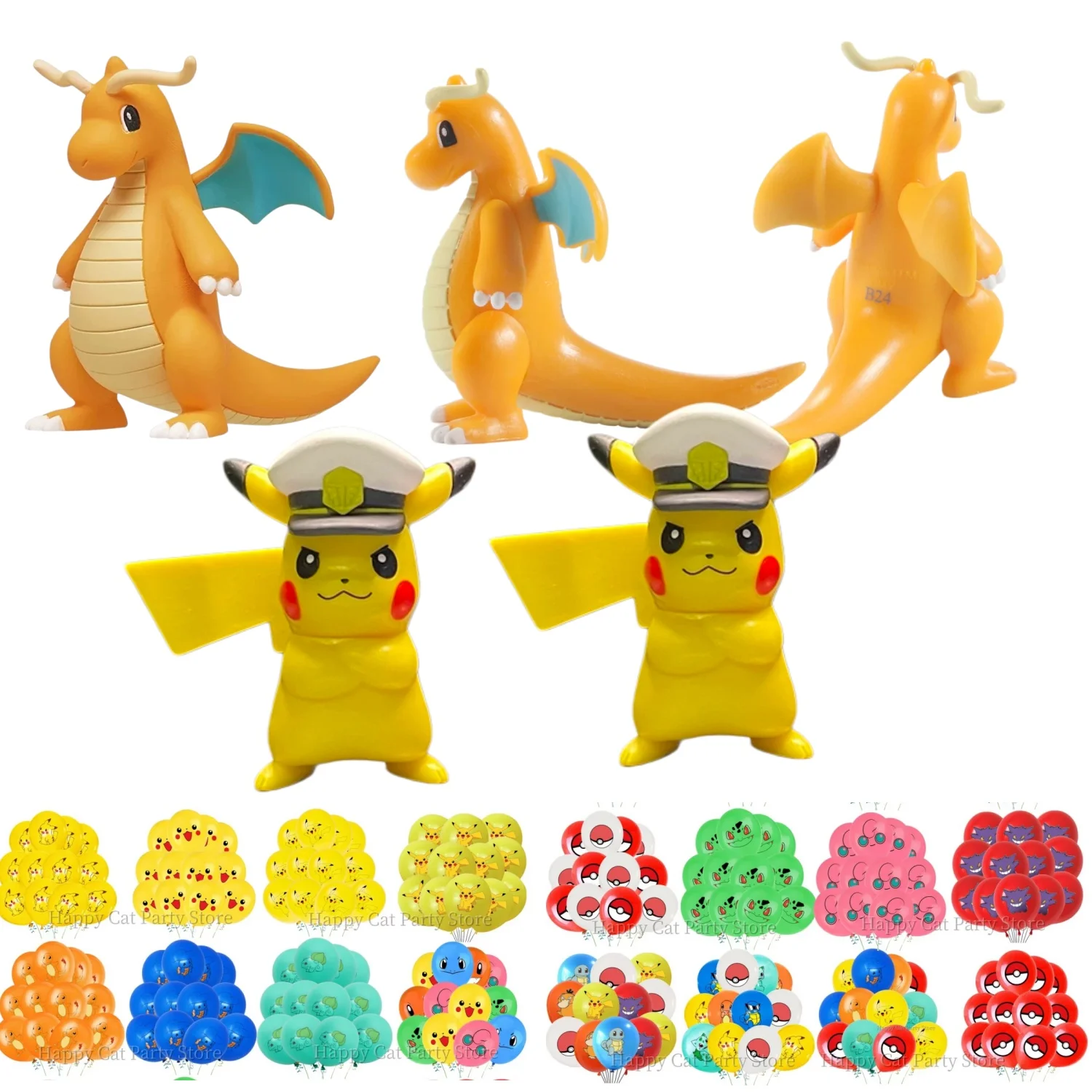 Pokemon Latex Balloons Birthday Party Decor Cartoon Pikachu Balloon Poke Ball Balloons Baby Shower Kids Favor For Party Supplies