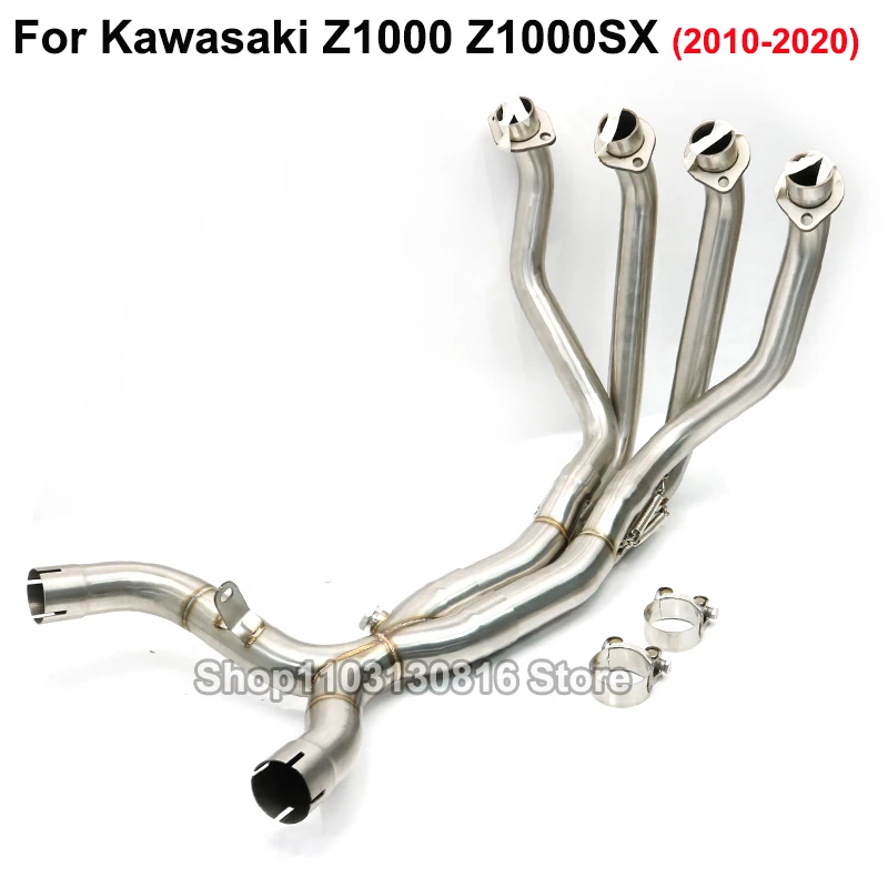 Slip On For KAWASAKI Z1000 Z1000SX 2010 - 2020 Motorcycle Exhaust Escape Modified Front Middle Link Pipe Connecting 51MM Muffler