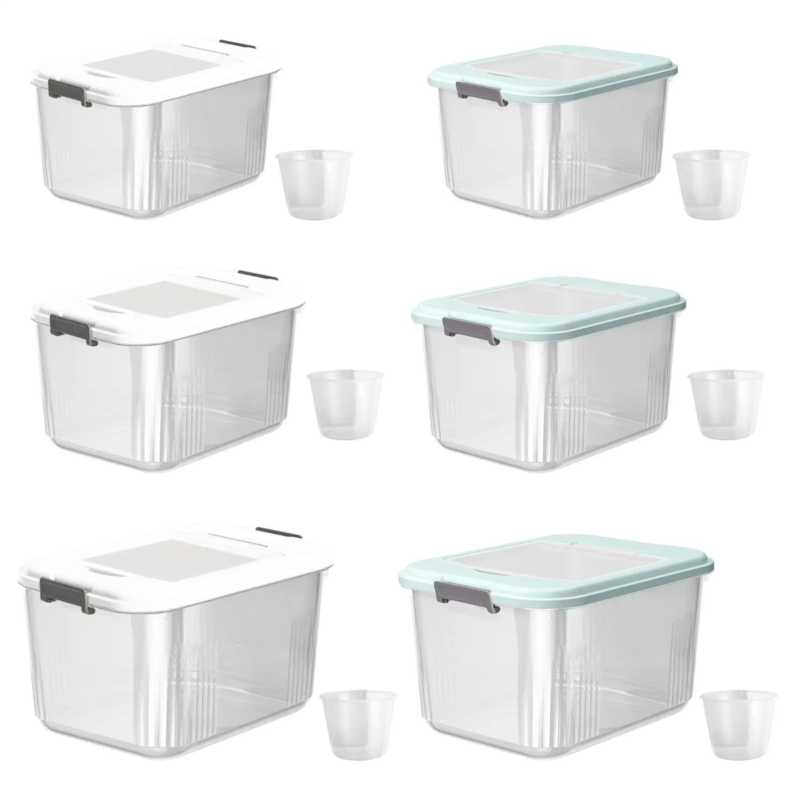 Contenedor de almacenamiento de granos de arroz, organizador de cocina, caja de granos de alimentos multifuncional, cubo para alimentos secos, harina, cereales, nueces, arroz